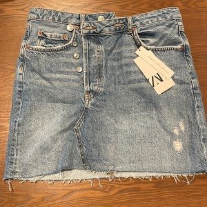 Denim Mini Skirt - size medium - NWT